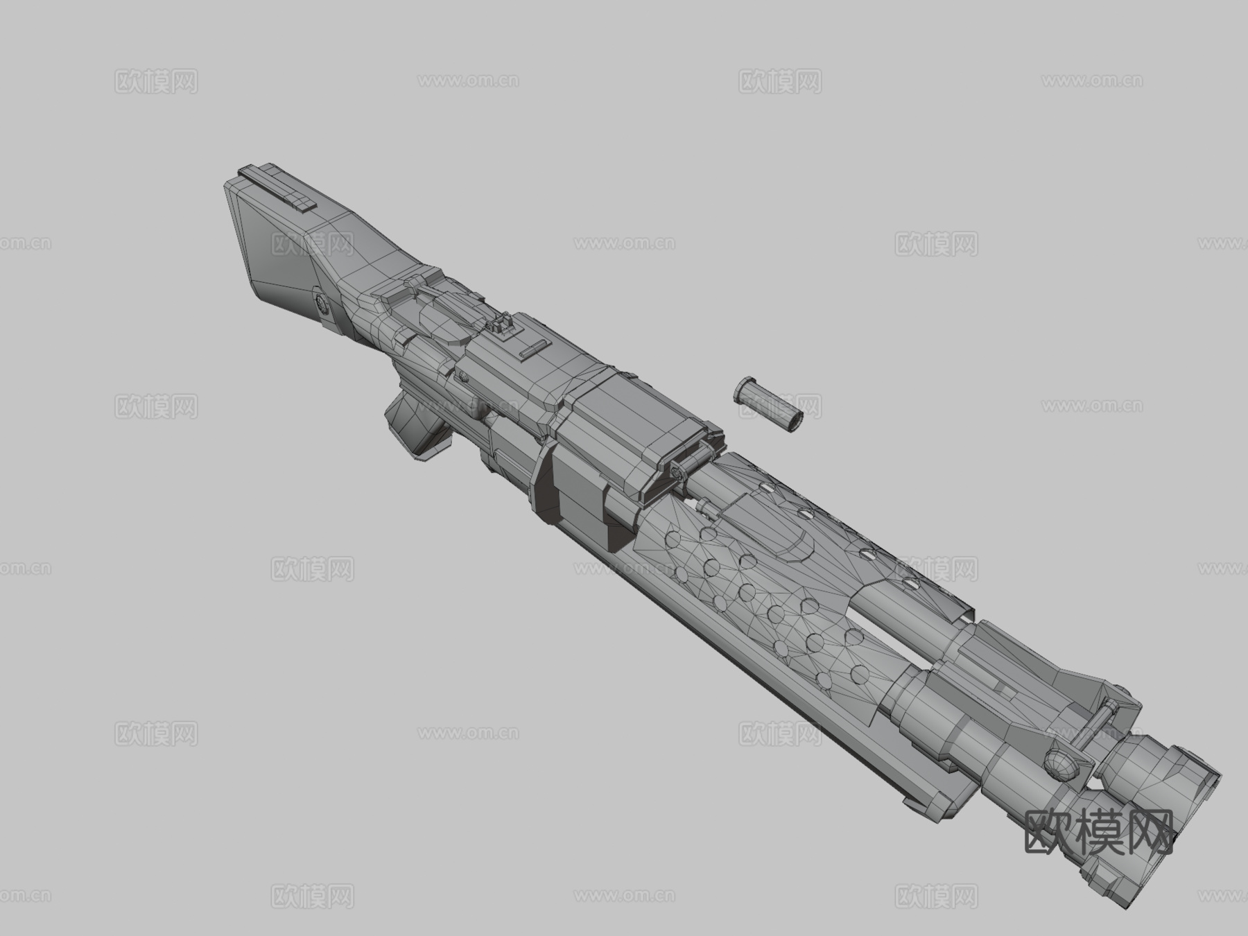 三管霰弹枪3d模型