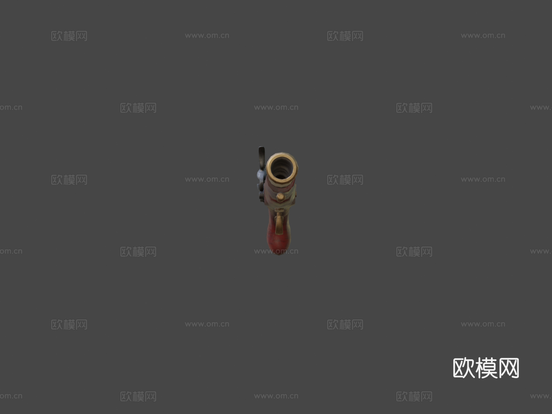 燧发枪手枪3d模型