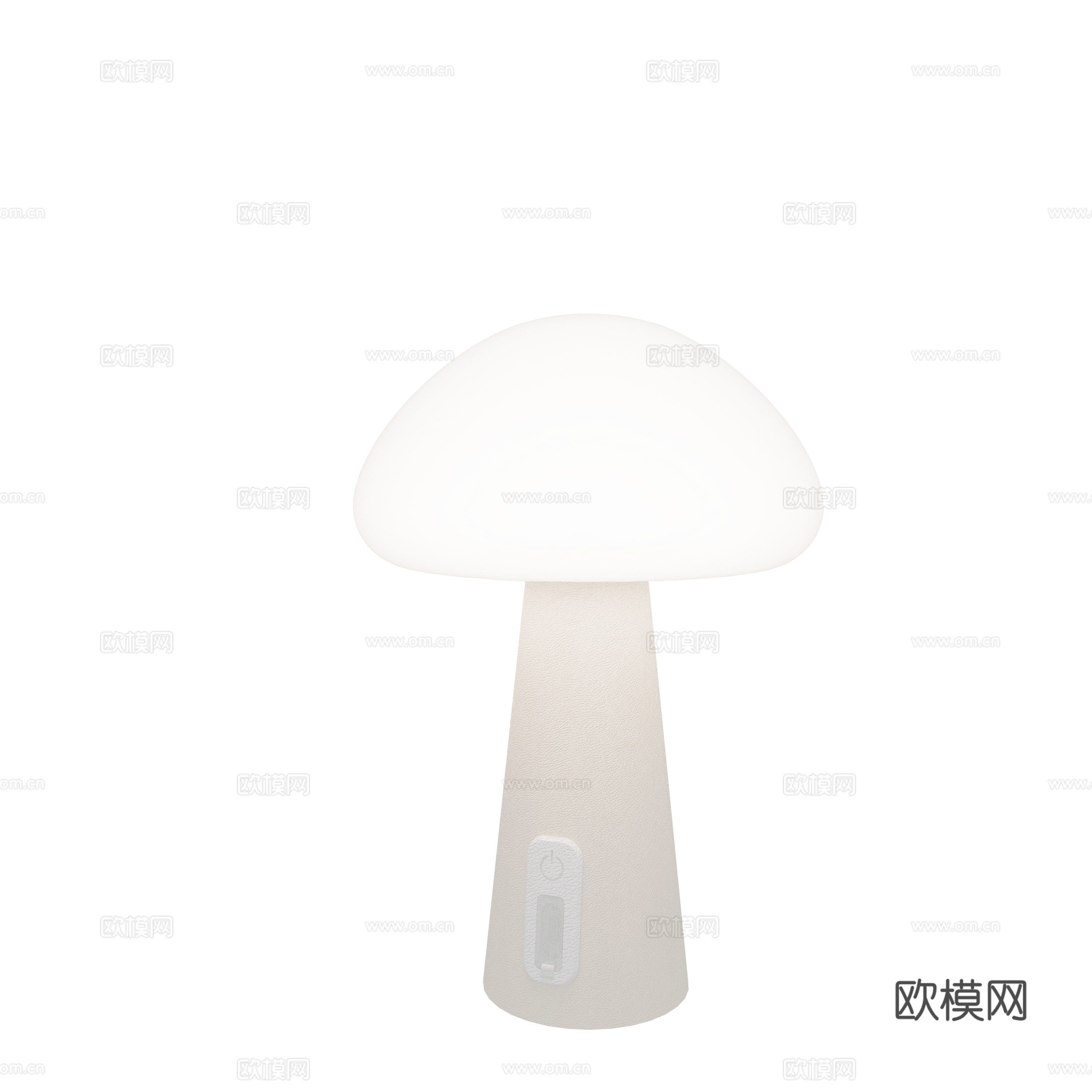 现代奶油蘑菇灯3d模型
