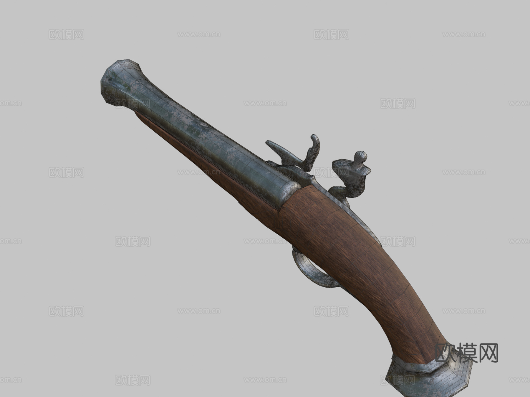 火绳枪3d模型