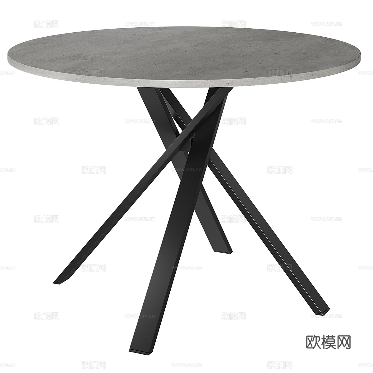 现代意式极简圆餐桌3d模型