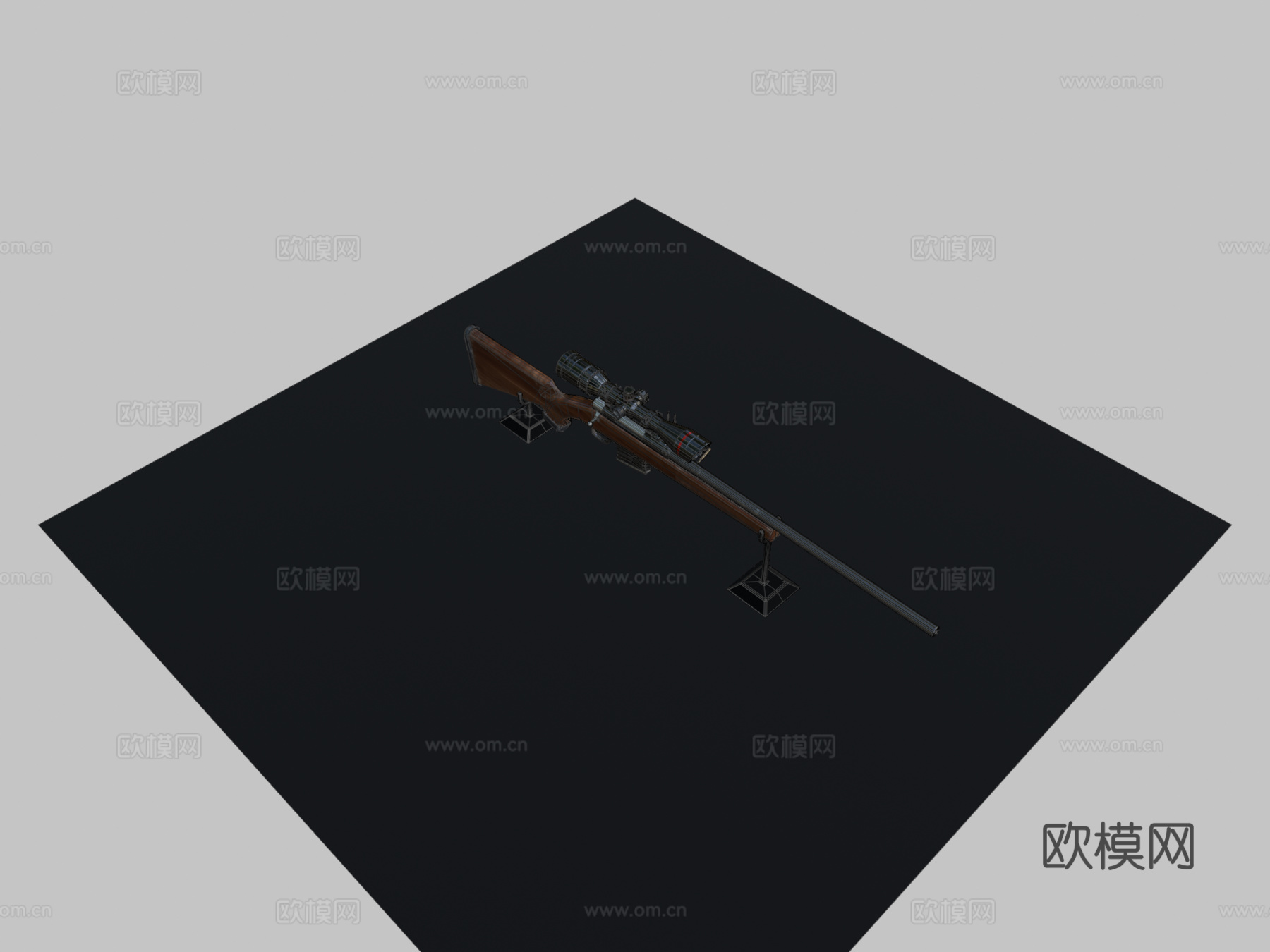 狩猎狙击步枪3d模型