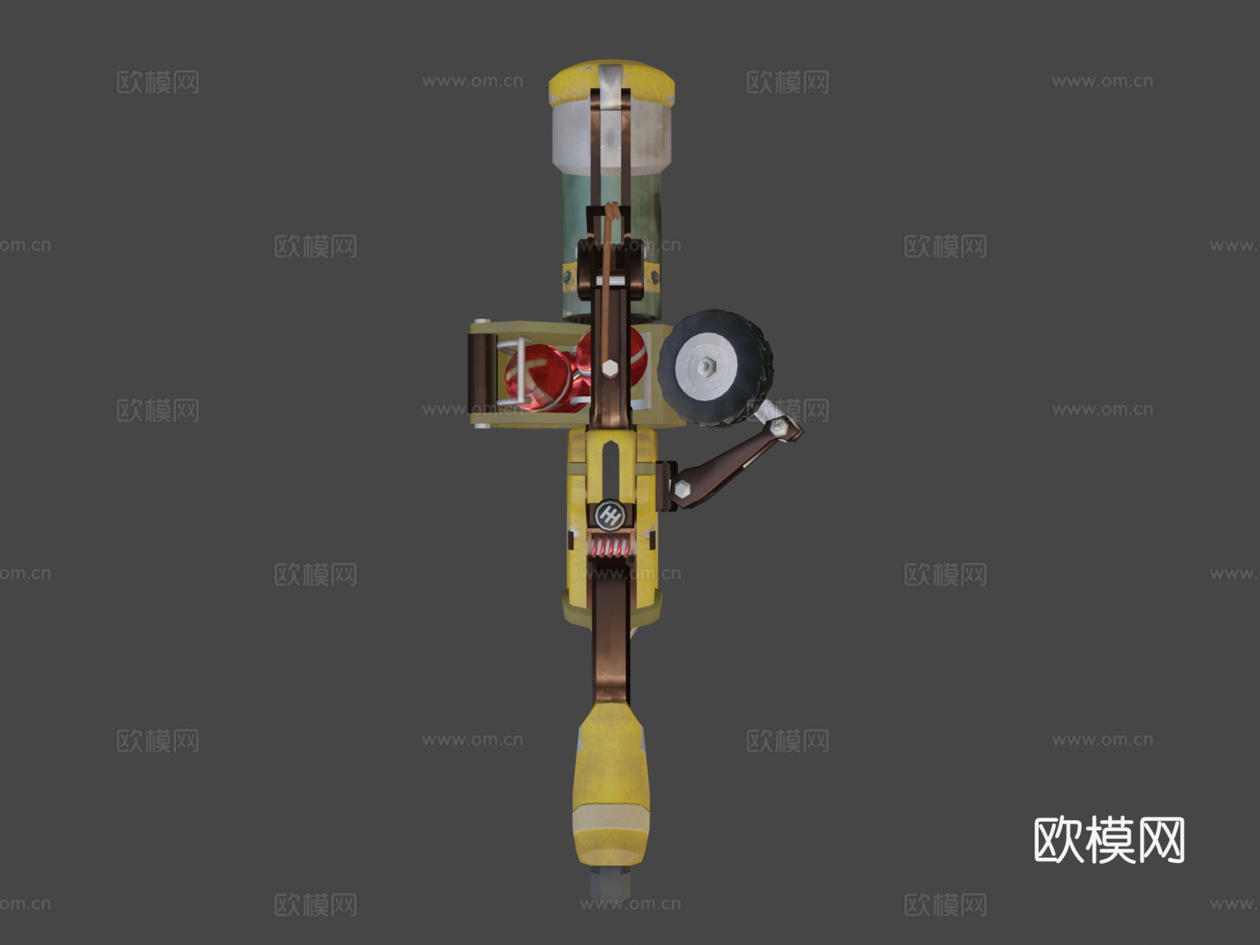 Junkrat的动画榴弹发射器3d模型