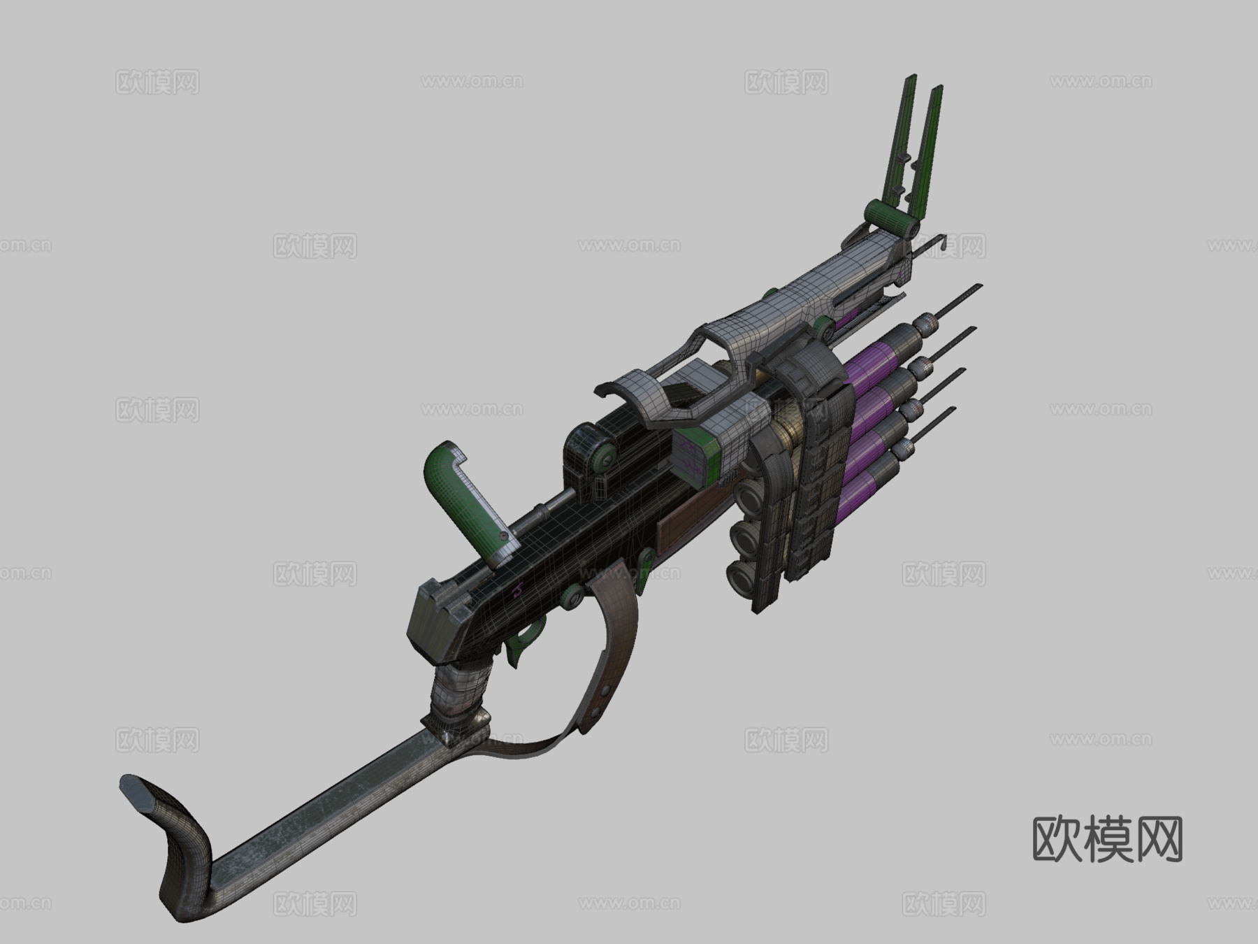 蝙蝠侠阿卡姆 - 小丑帮注射步枪3d模型
