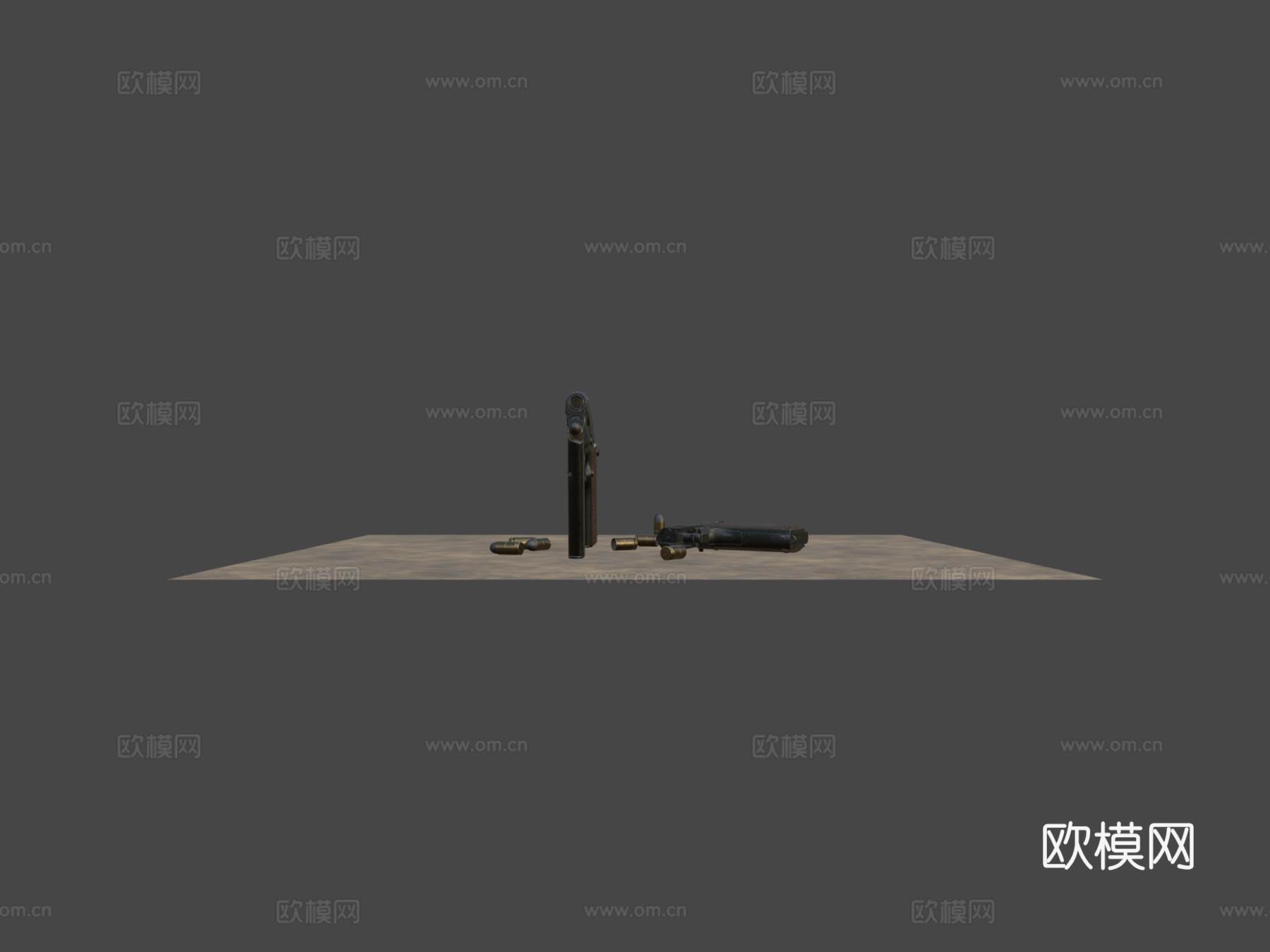 M1911A1 - 二战时期 - 重新贴图3d模型