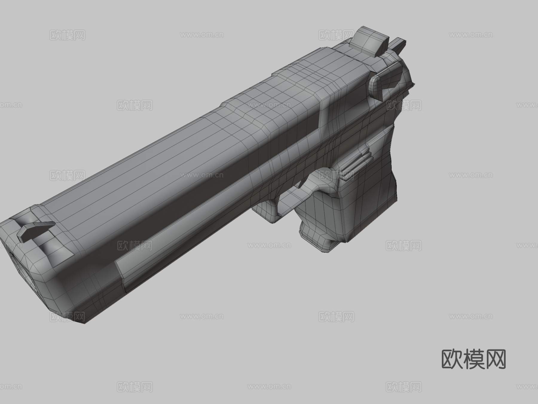 沙漠之鹰44马格南MK7_手枪_生锈3d模型