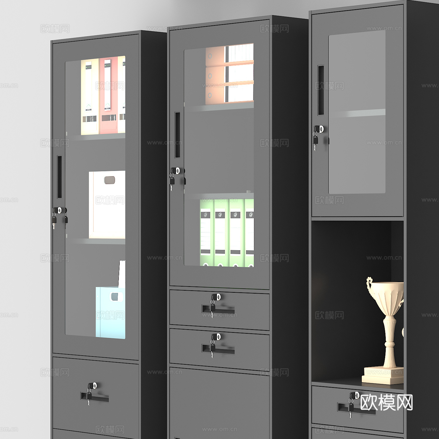 文件柜 储物柜 档案柜 书柜 资料柜 财务柜 凭证柜3d模型