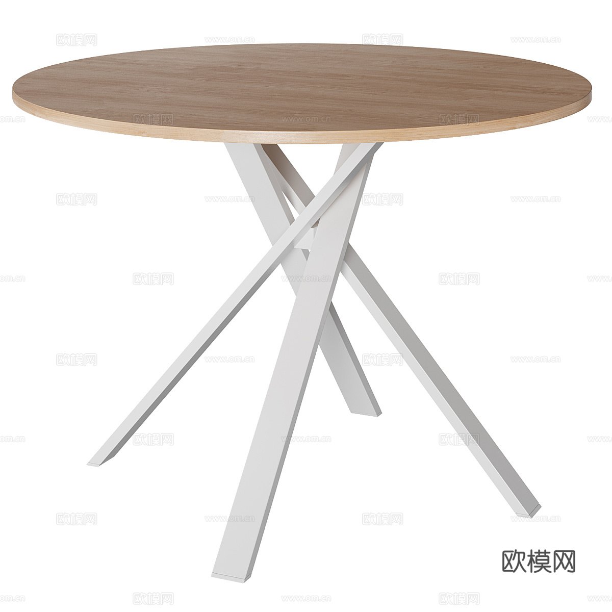 现代意式极简圆餐桌3d模型