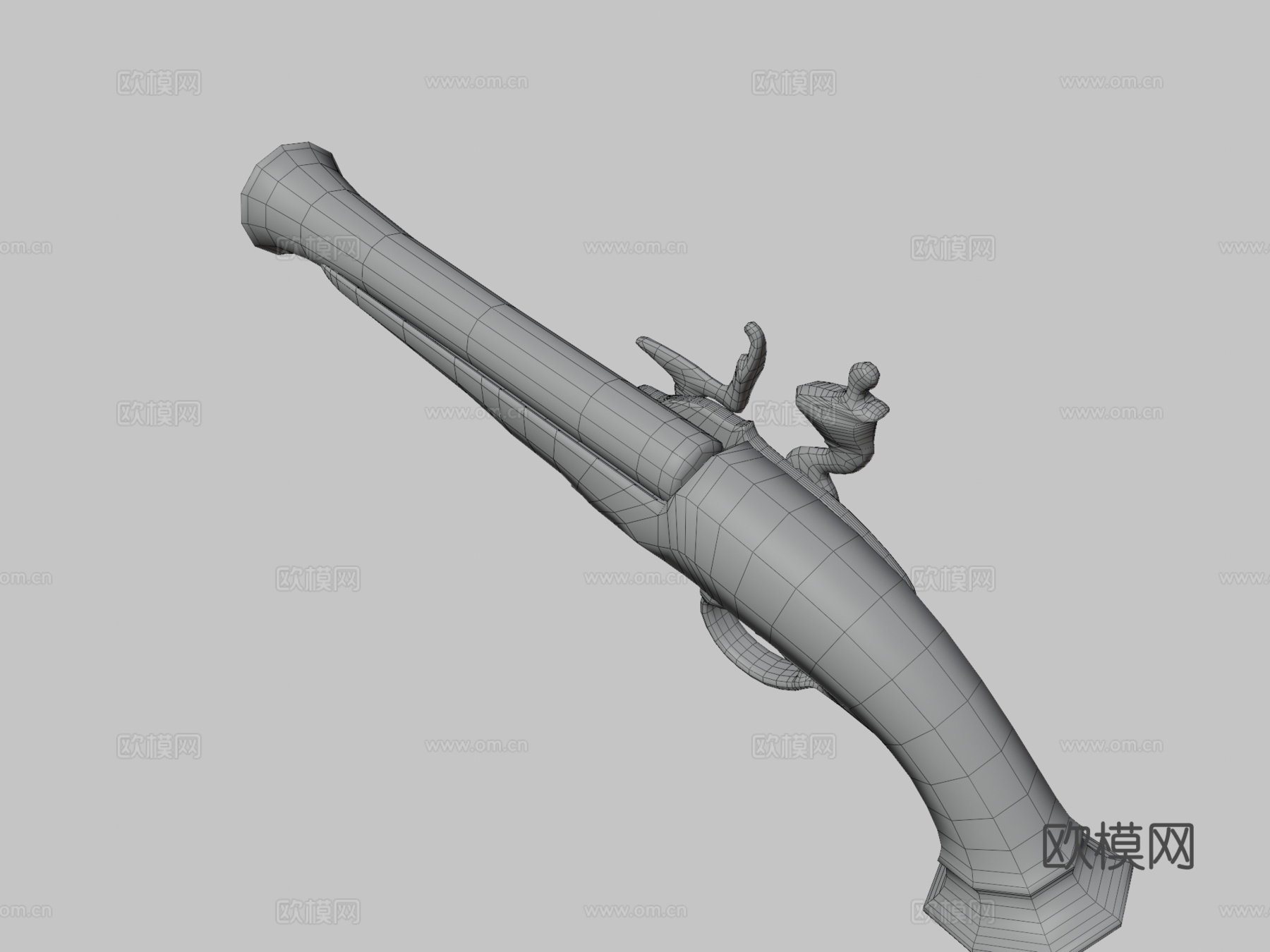 火绳枪3d模型