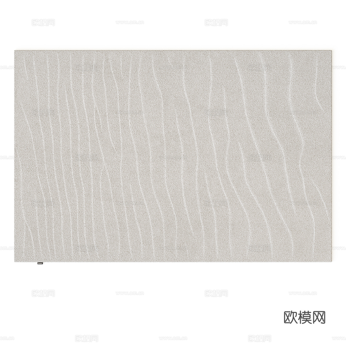 现代奶油风布艺地毯3d模型