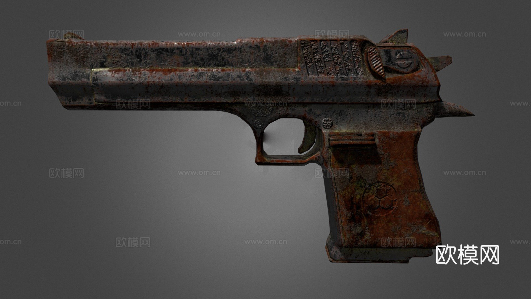 沙漠之鹰44马格南MK7_手枪_生锈3d模型
