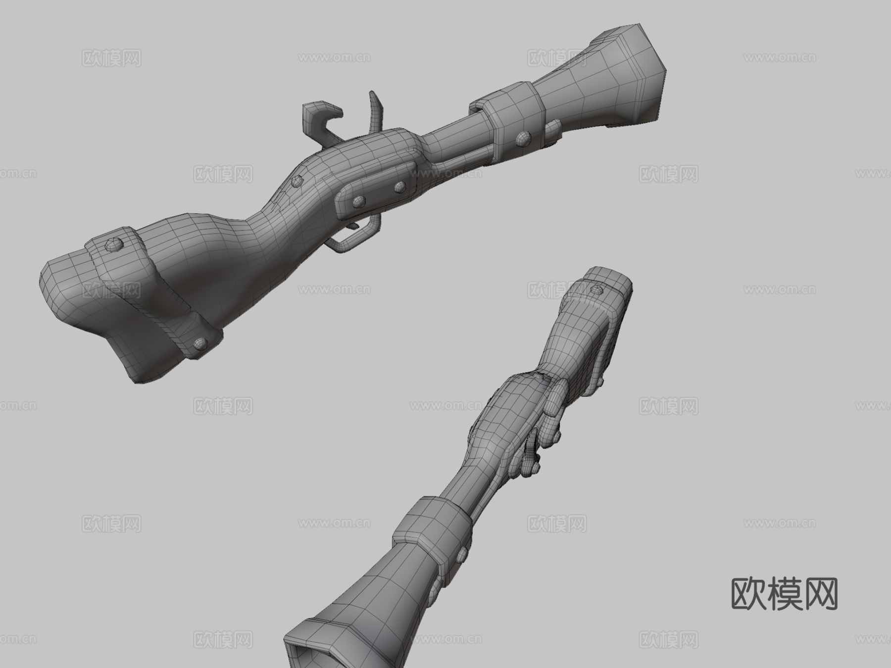 海盗之海风格火绳枪3d模型