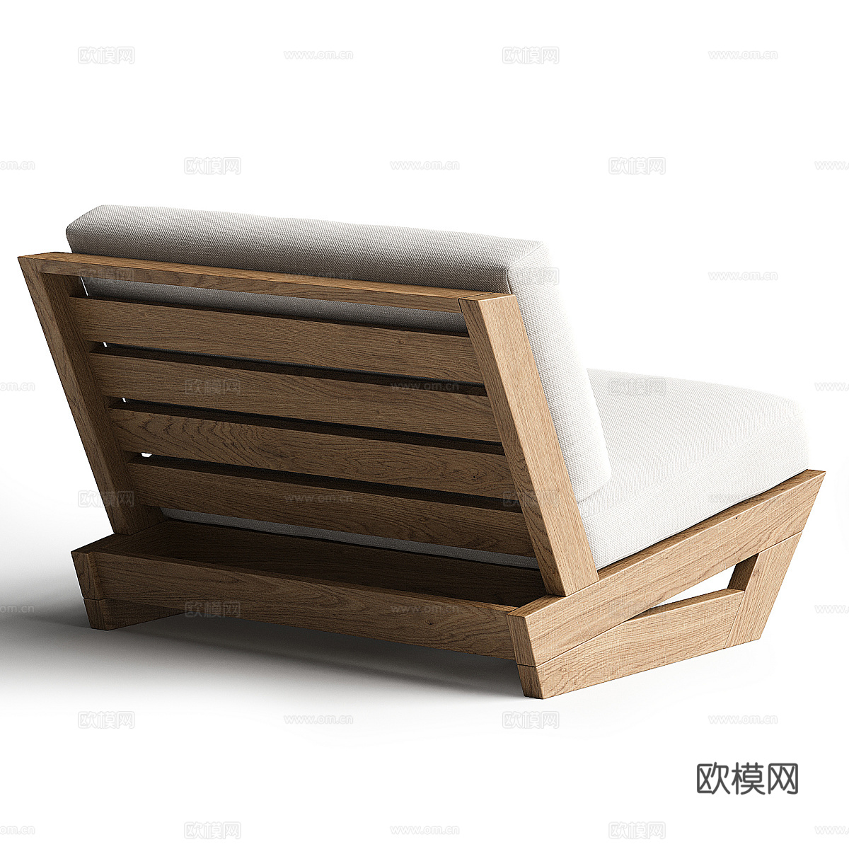 新中式户外躺椅 休闲椅3d模型