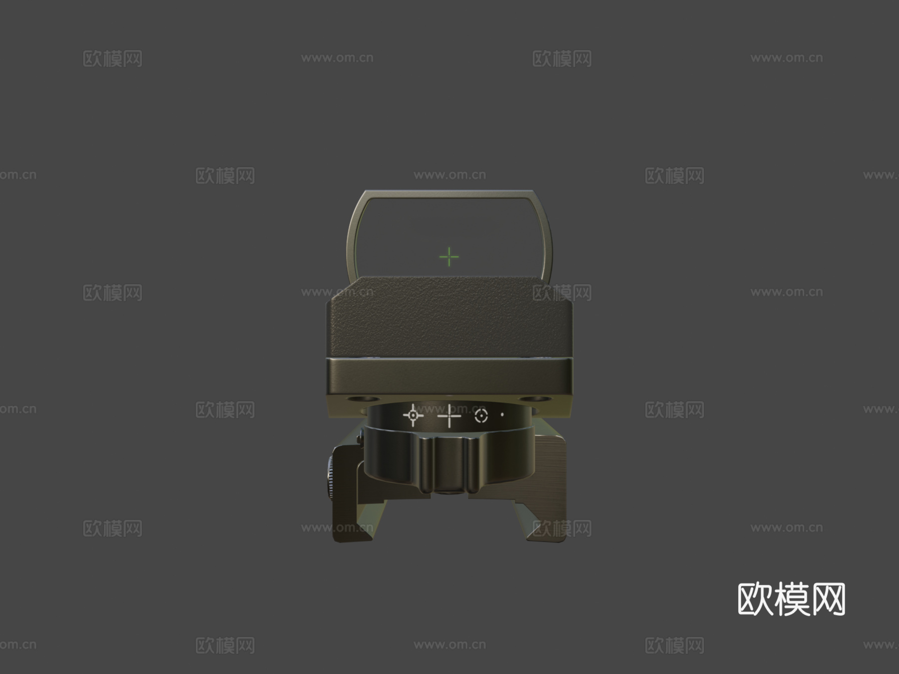 多重红绿反射瞄准镜3d模型