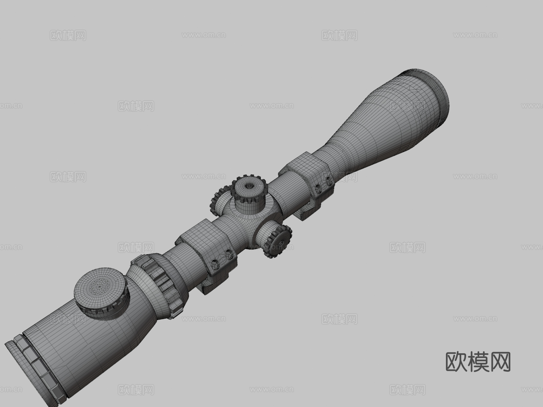 高多边形SR瞄准镜3d模型