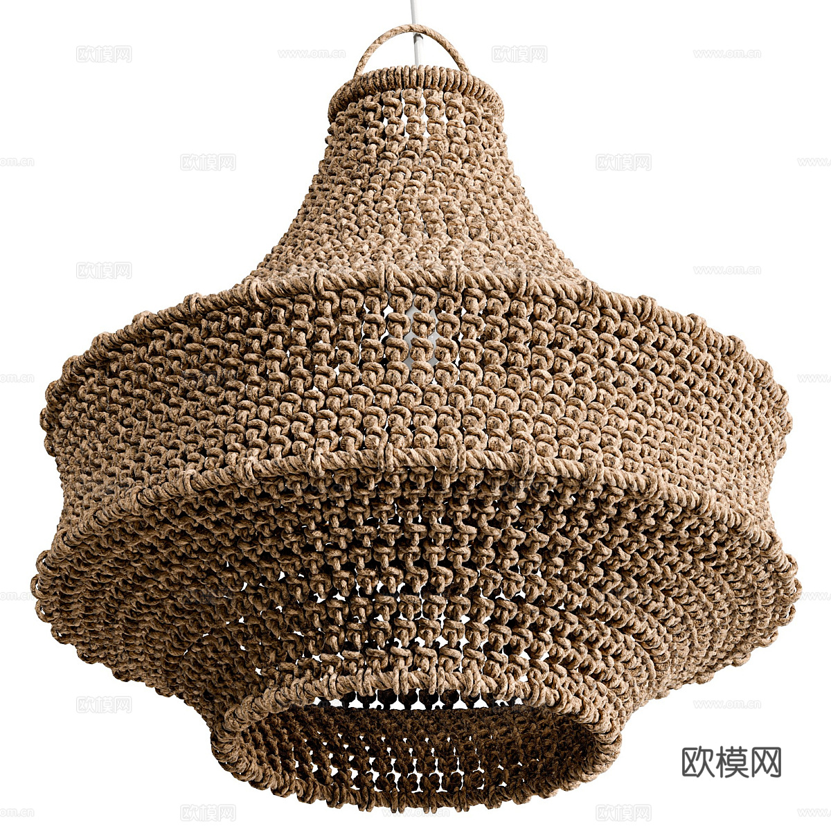 新中式侘寂藤编装饰吊灯3d模型