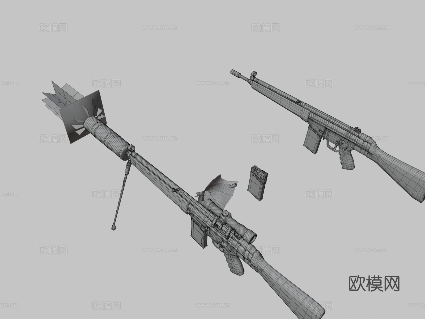 Hk G3步枪-游戏就绪3d模型