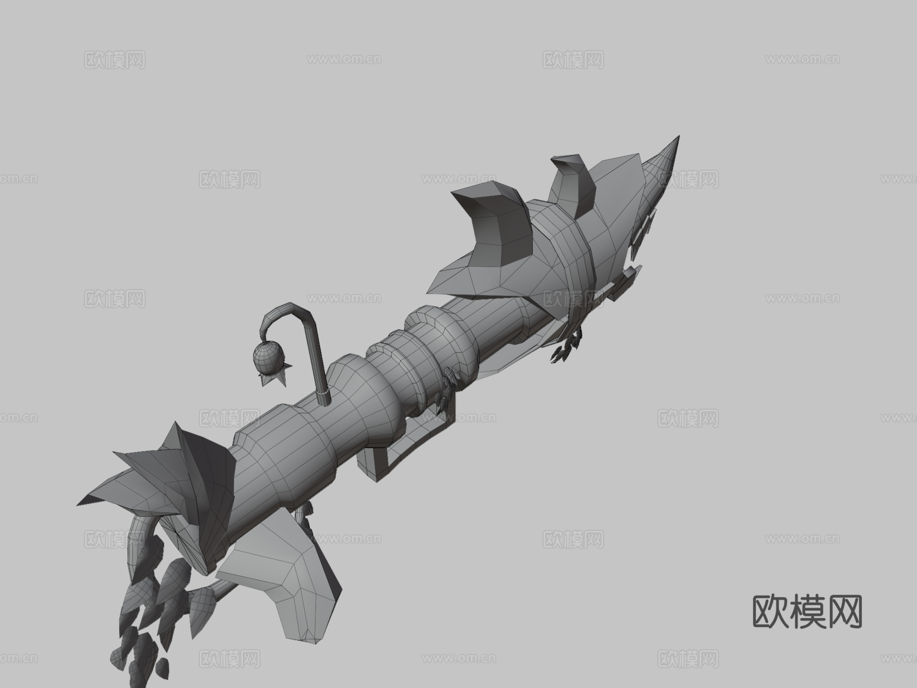森林主题金克斯枪英雄联盟3d模型