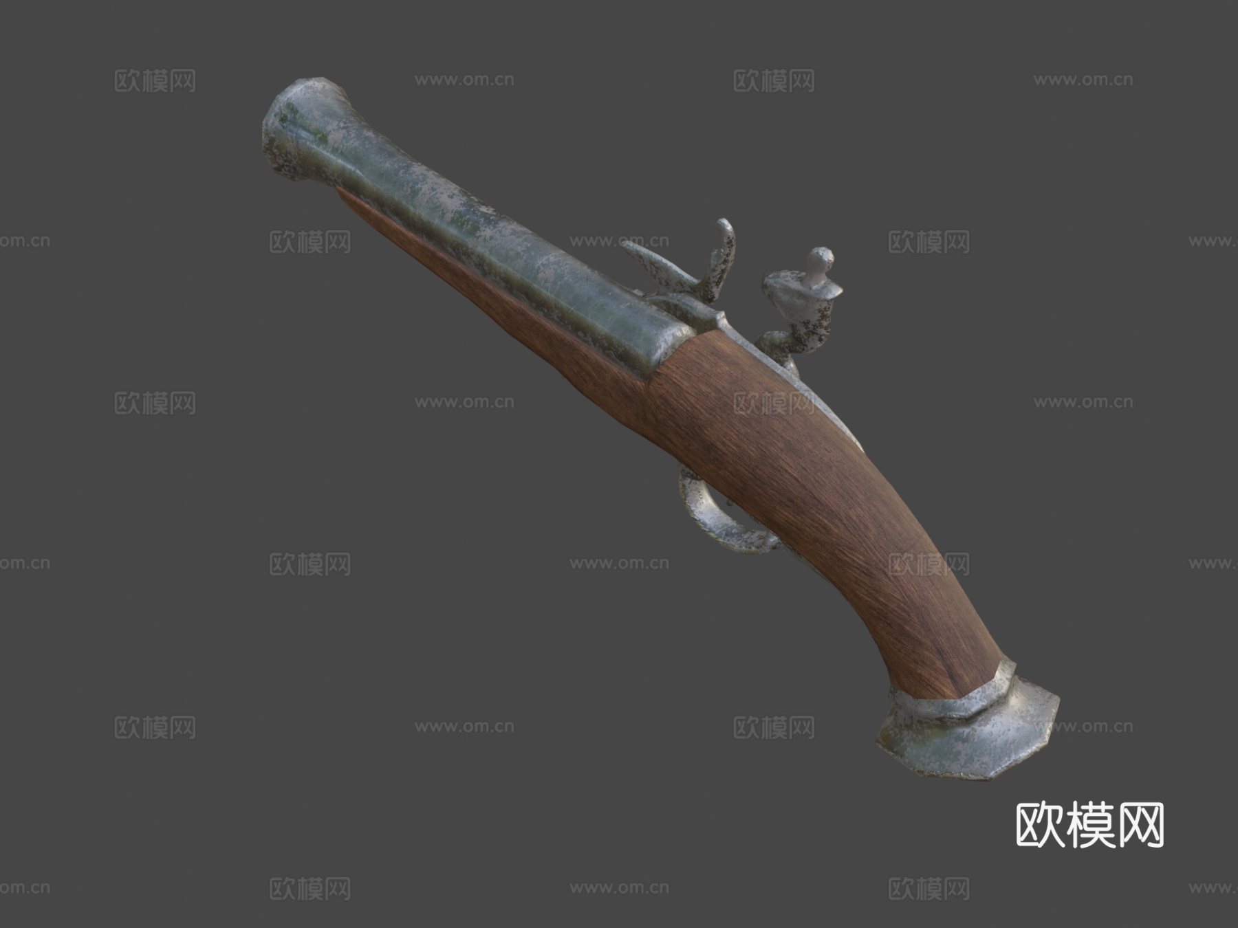 火绳枪3d模型