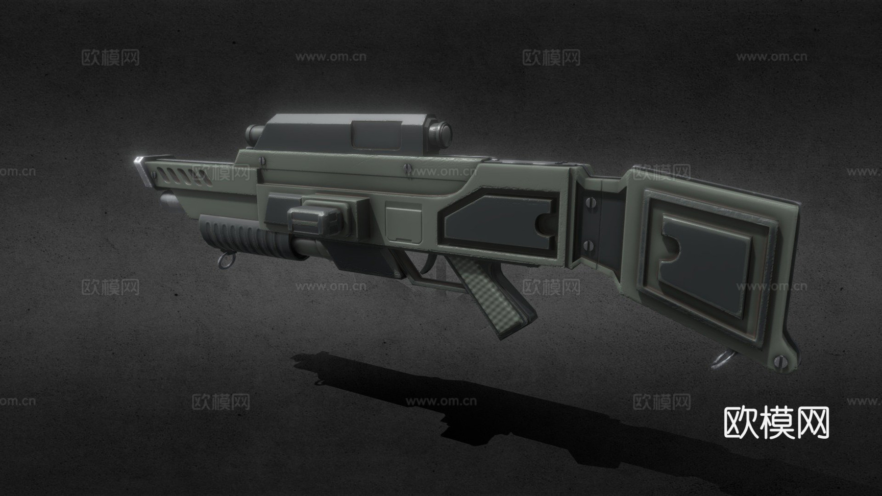 E-脉冲44步枪来自星河战队3d模型