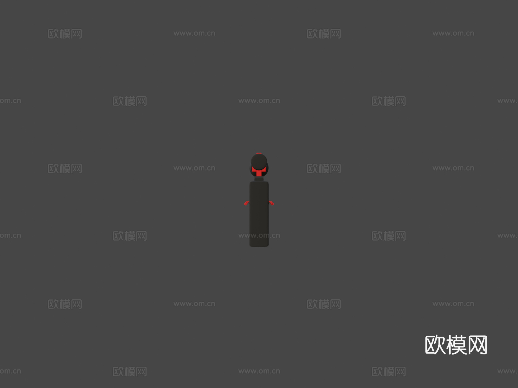 AWP-黑色和红色狙击枪3d模型