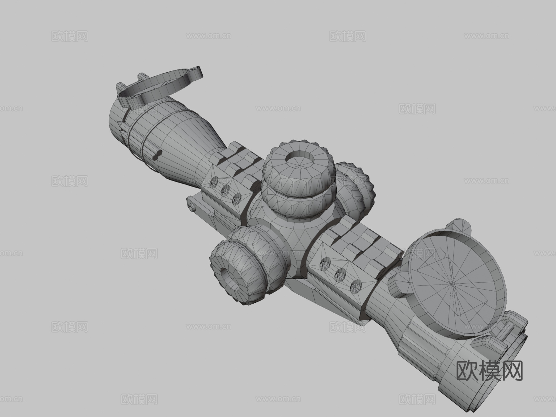 狙击瞄准镜PBR3d模型