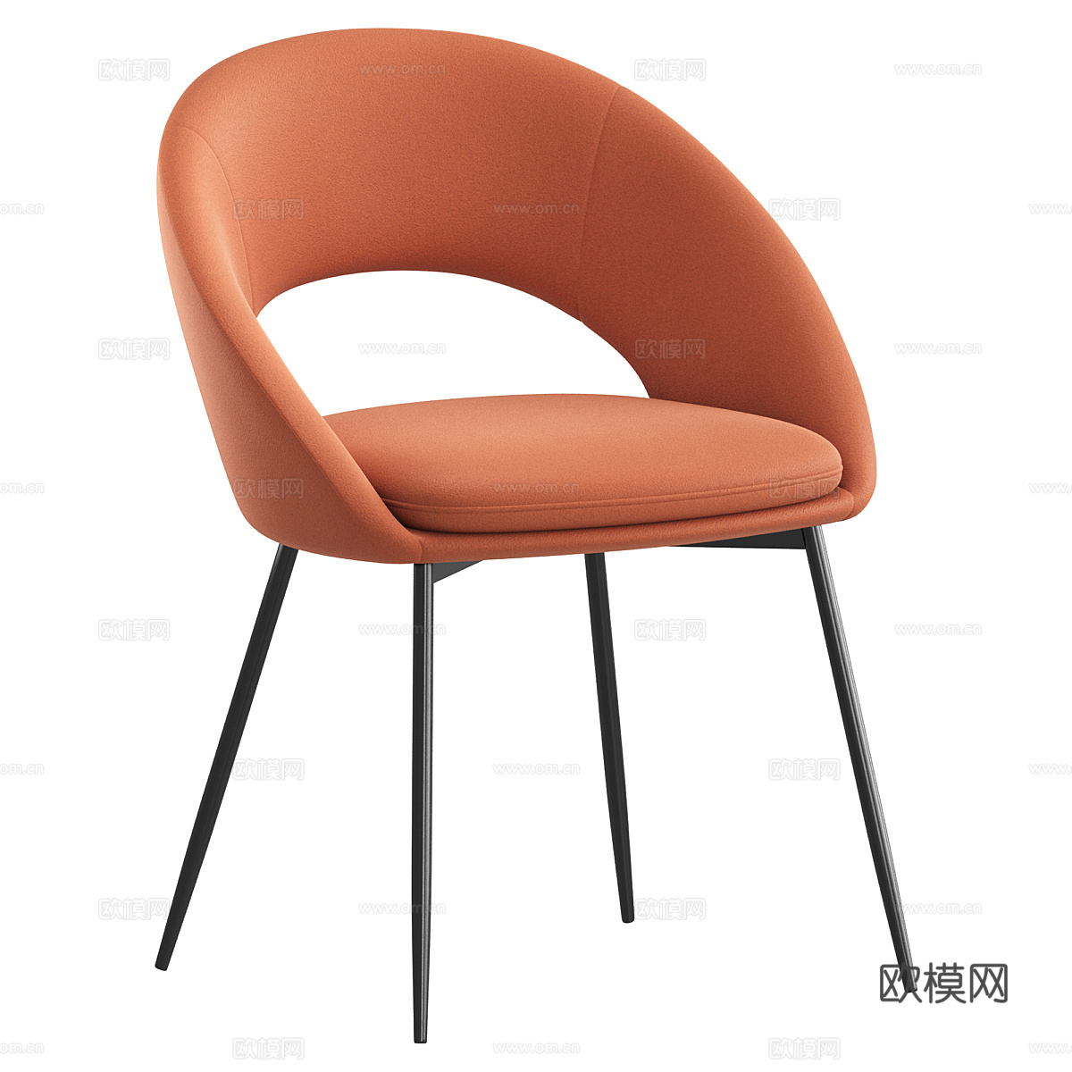 现代极简餐椅3d模型