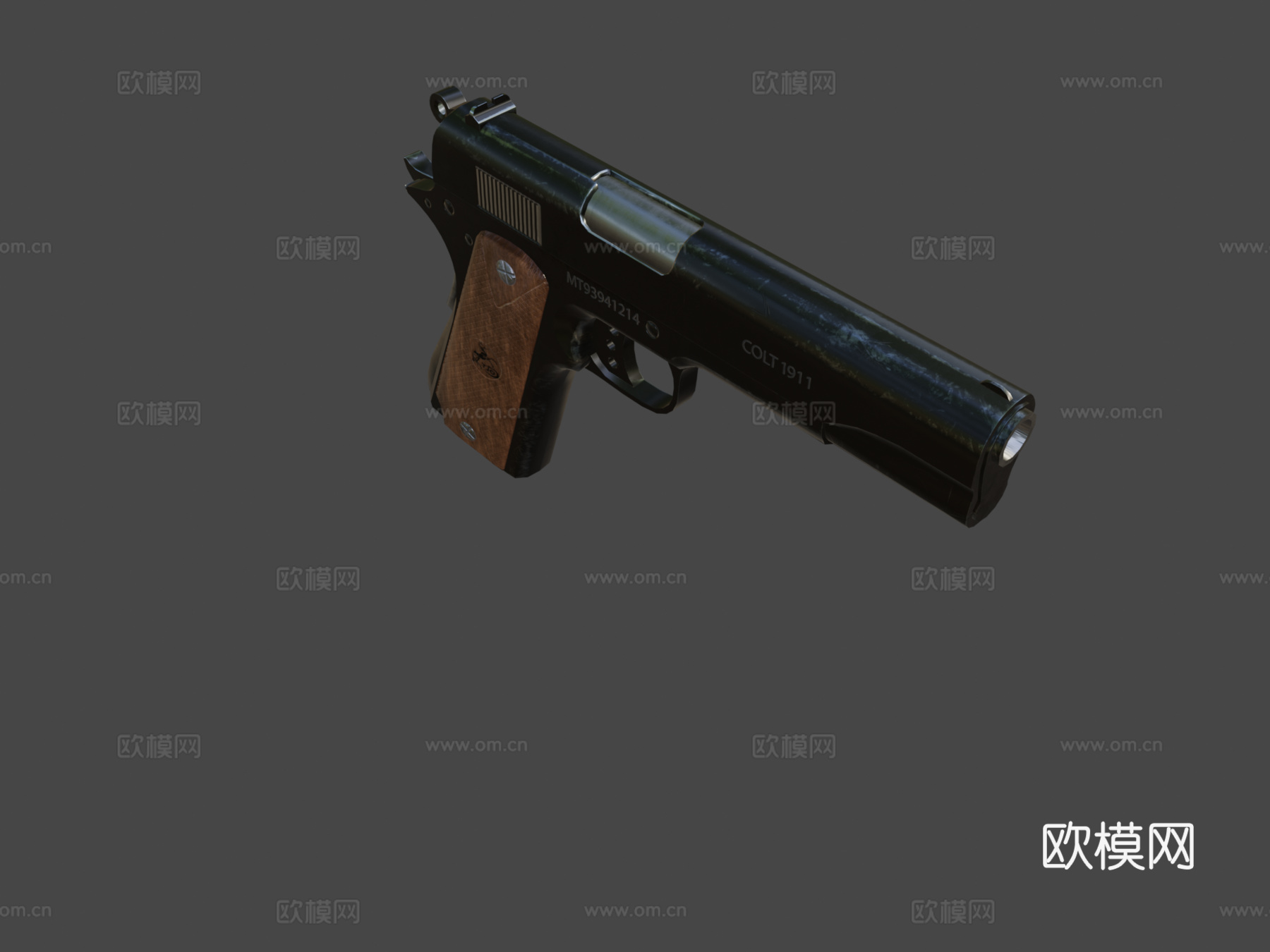 科尔特1911 - 4K分辨率3d模型