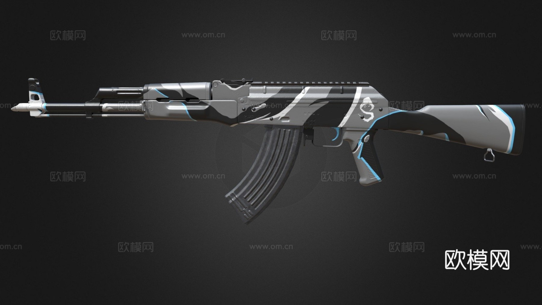 幽灵-AKM-PUBG3d模型