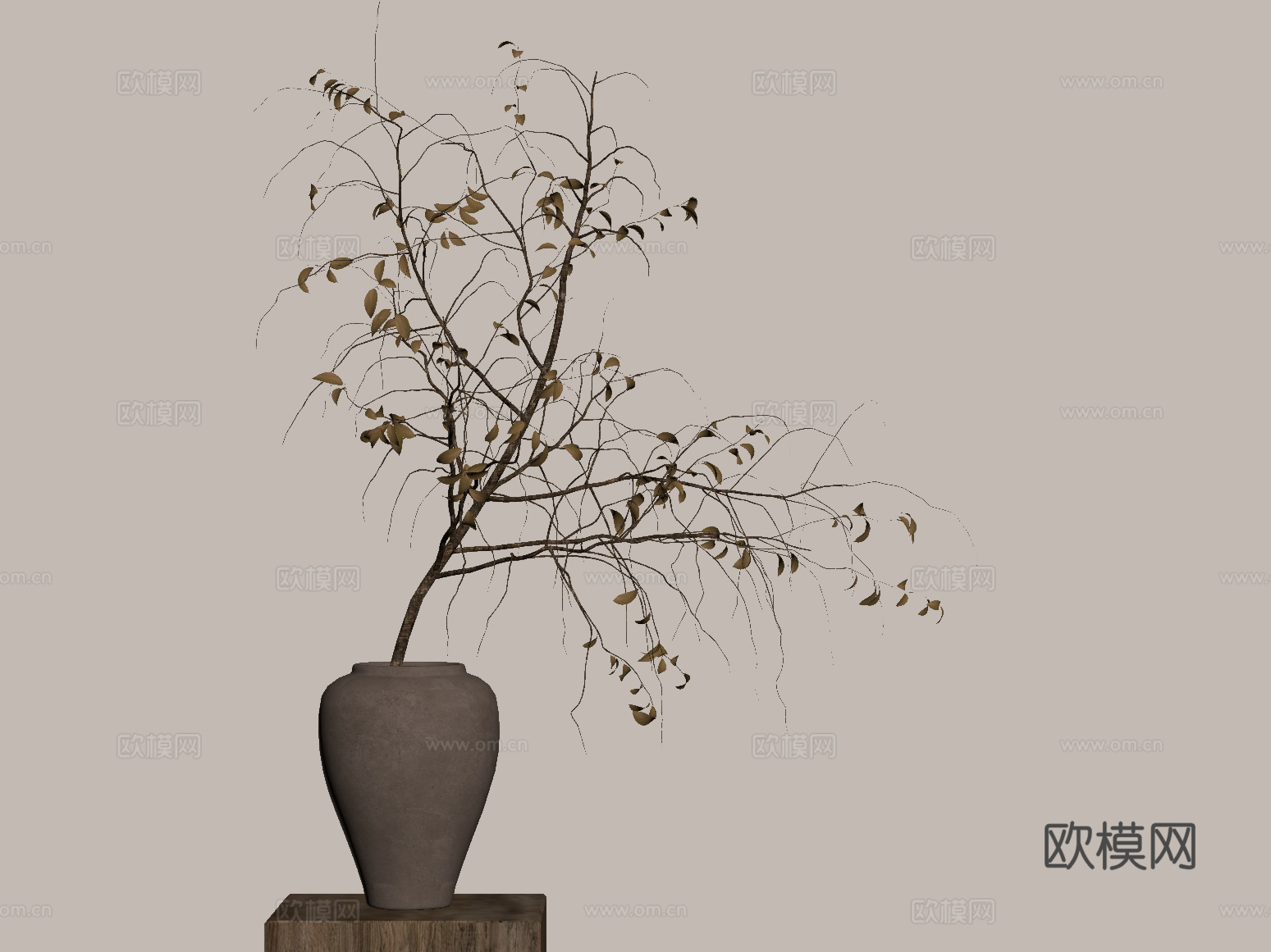 现代破晓灯 日落灯 氛围灯 落日灯 绿植su模型