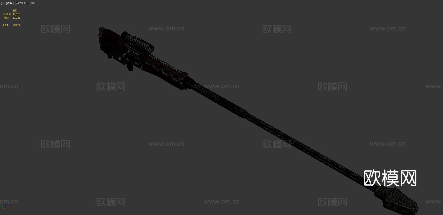 反器材步枪（VR雕塑）3d模型