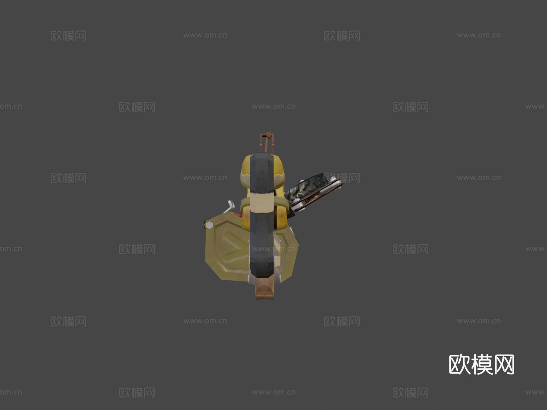 Junkrat的动画榴弹发射器3d模型