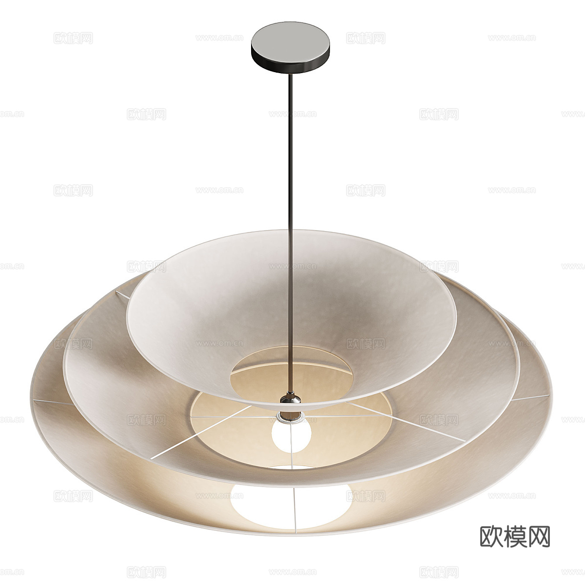新中式装饰吊灯3d模型