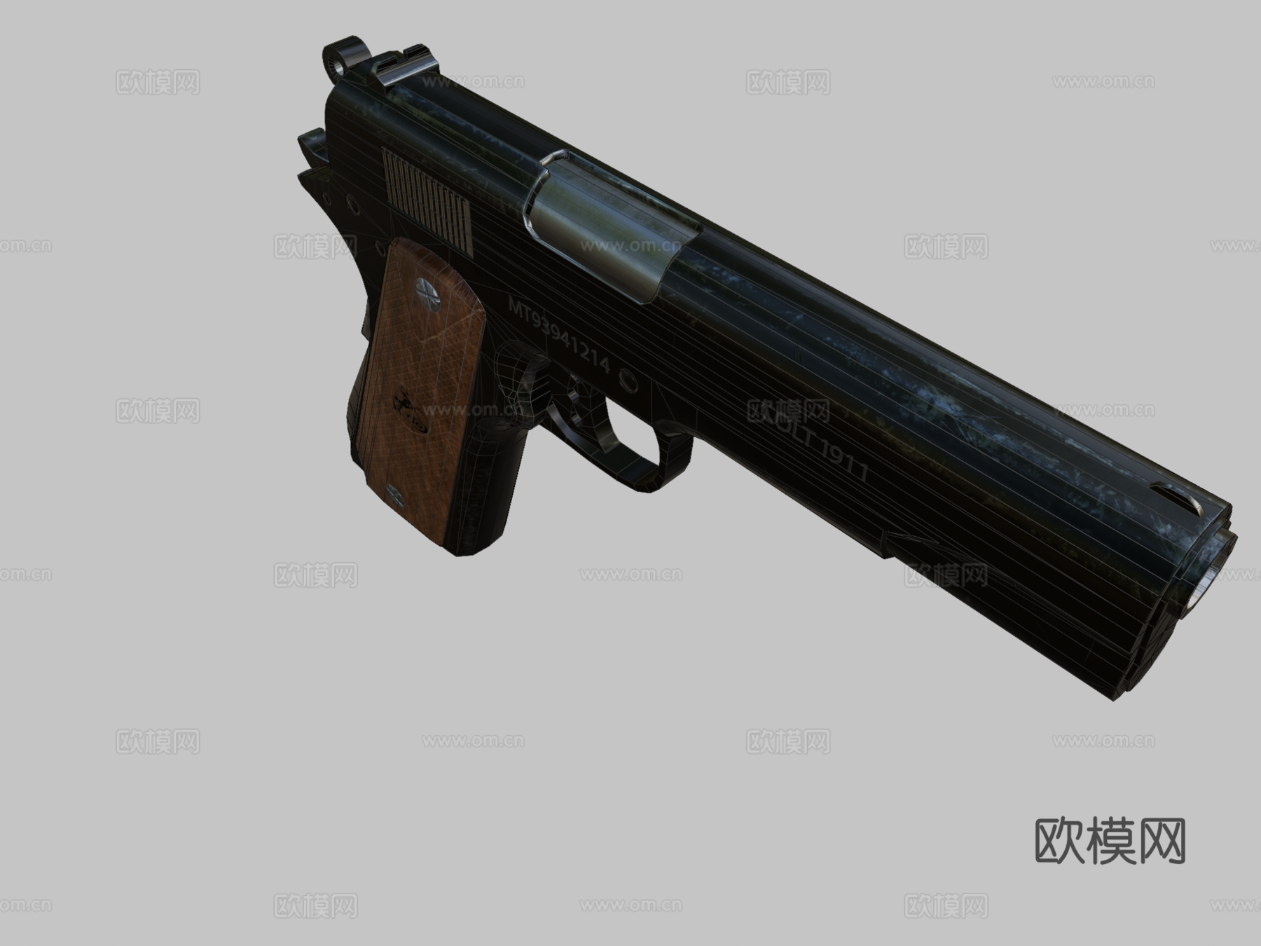 科尔特1911 - 4K分辨率3d模型