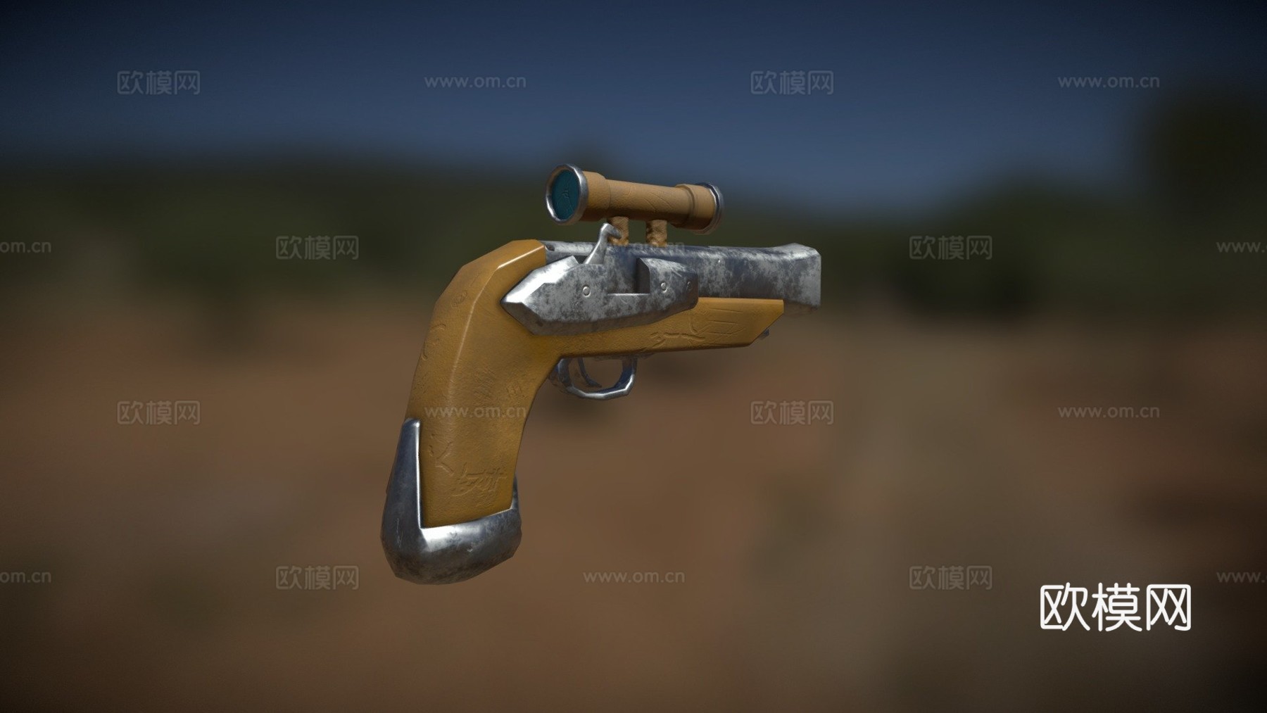盗贼之海风格手枪3d模型