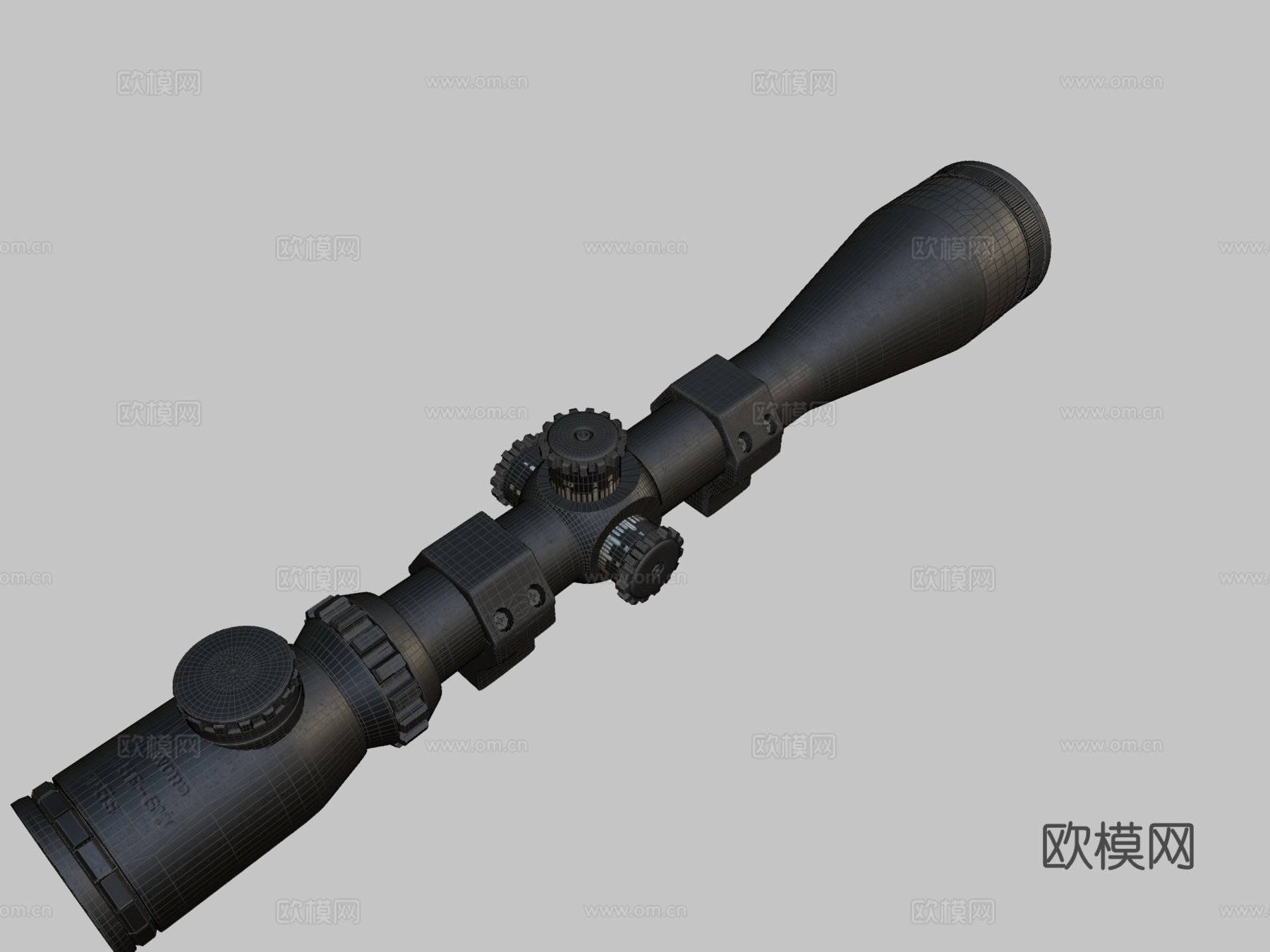 高多边形SR瞄准镜3d模型