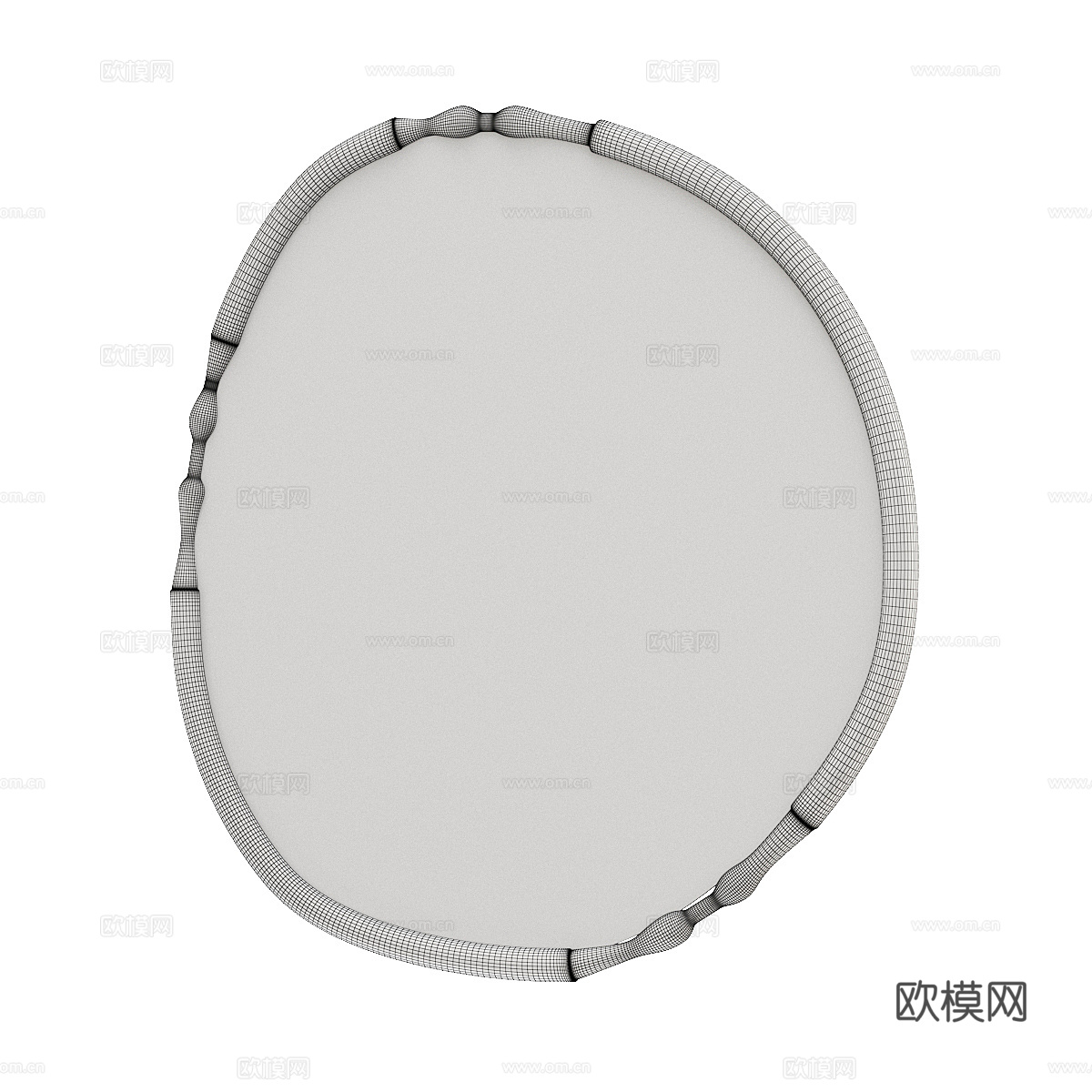 新中式轻奢装饰镜子3d模型