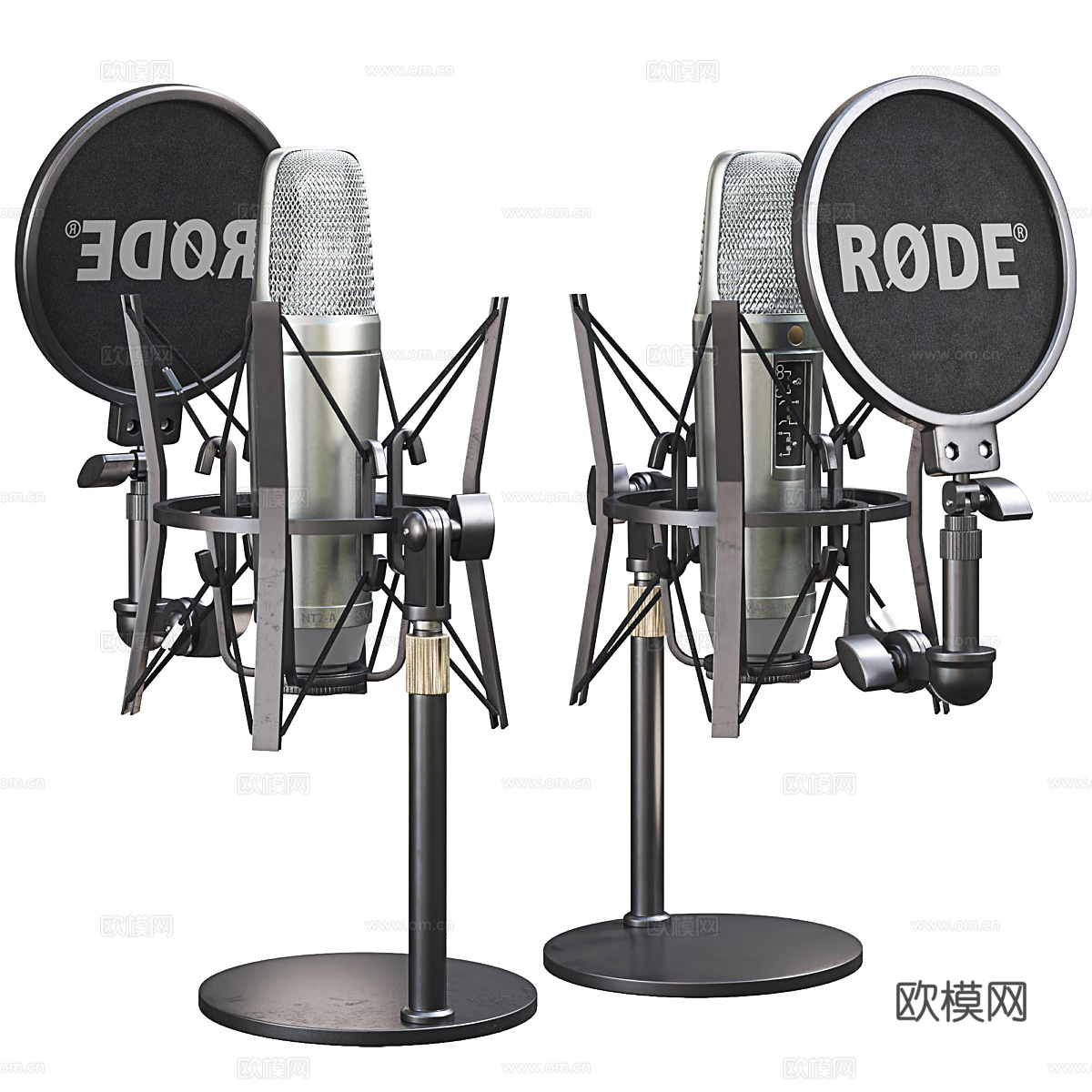 现代电竞房电脑桌椅 音乐工作室3d模型