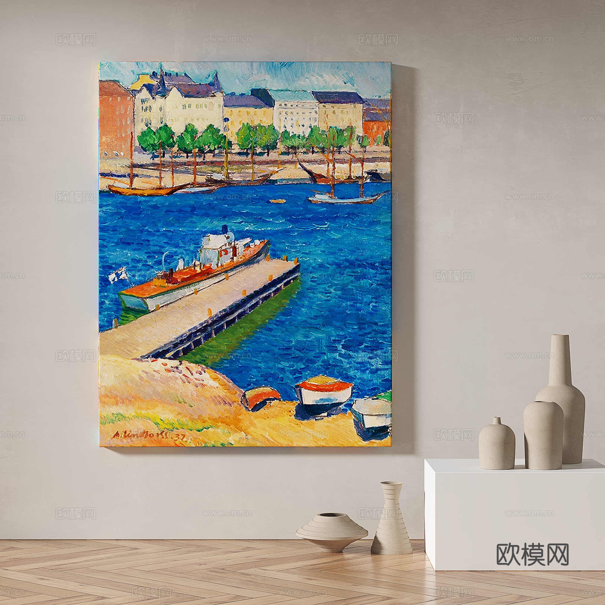 现代，简约，抽象，轻奢，油画，装饰画3d模型