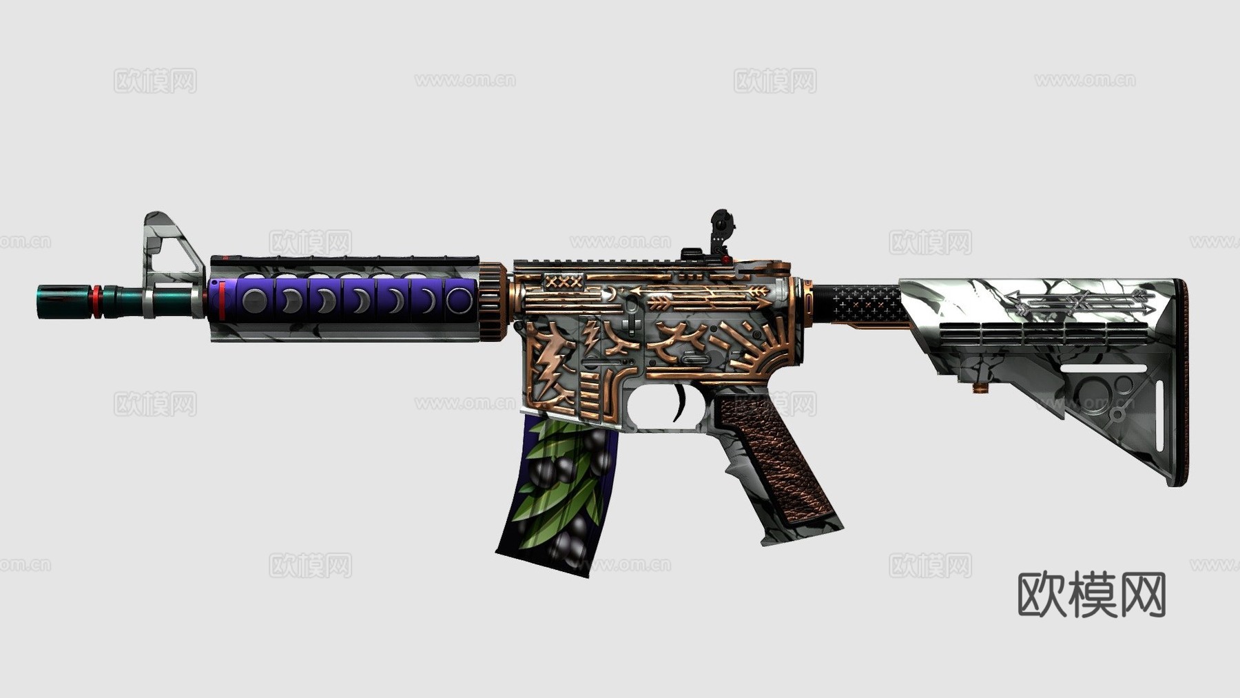 M4A4 =神之愤怒= v23d模型