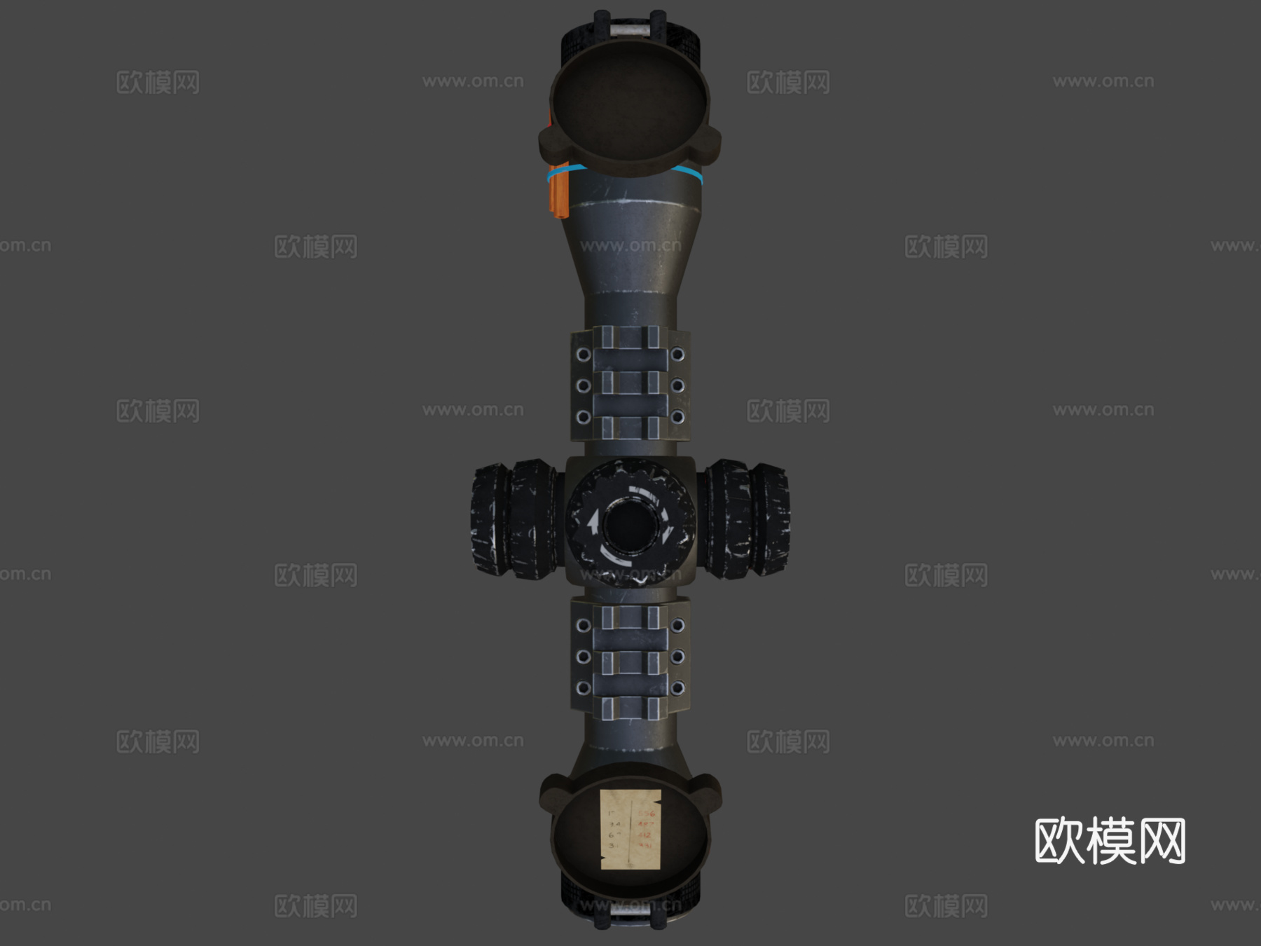 狙击瞄准镜PBR3d模型