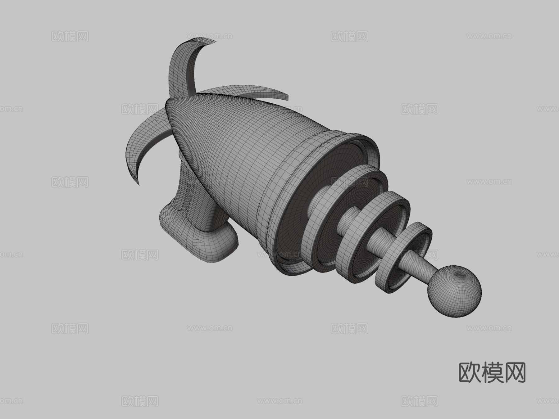 射线枪3d模型