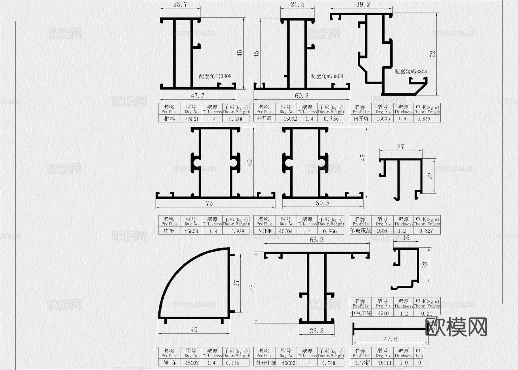 窗节点 铝合金 铝合金门窗节点 断桥铝合金门窗 金属门窗节点cad施工图