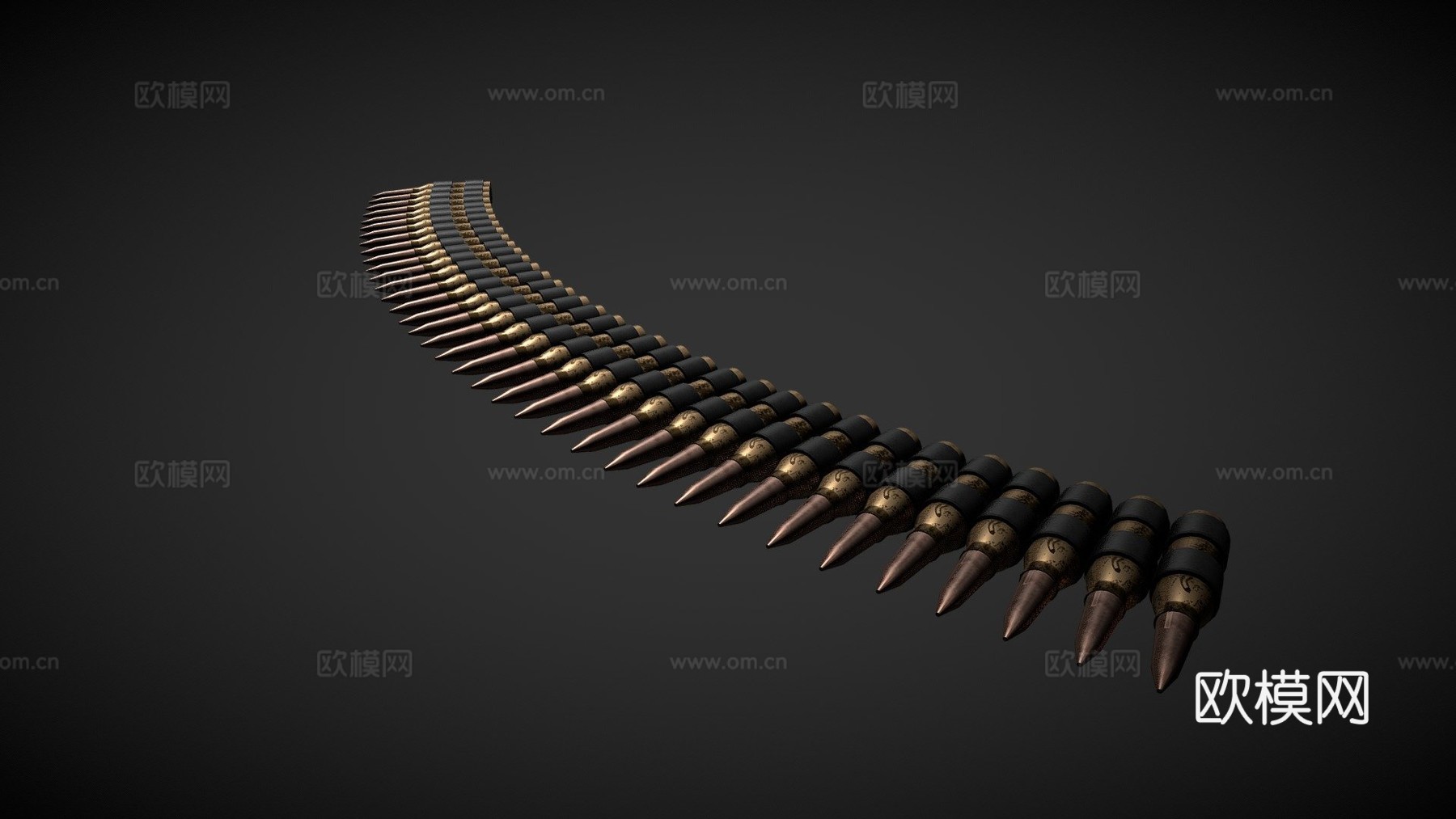 子弹链3d模型