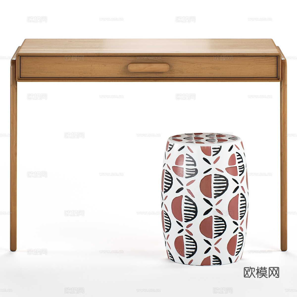 现代梳妆台 书桌3d模型
