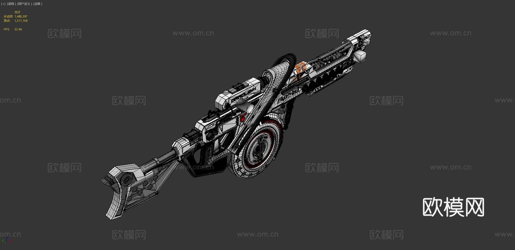 AMK-48 - 激光枪3d模型