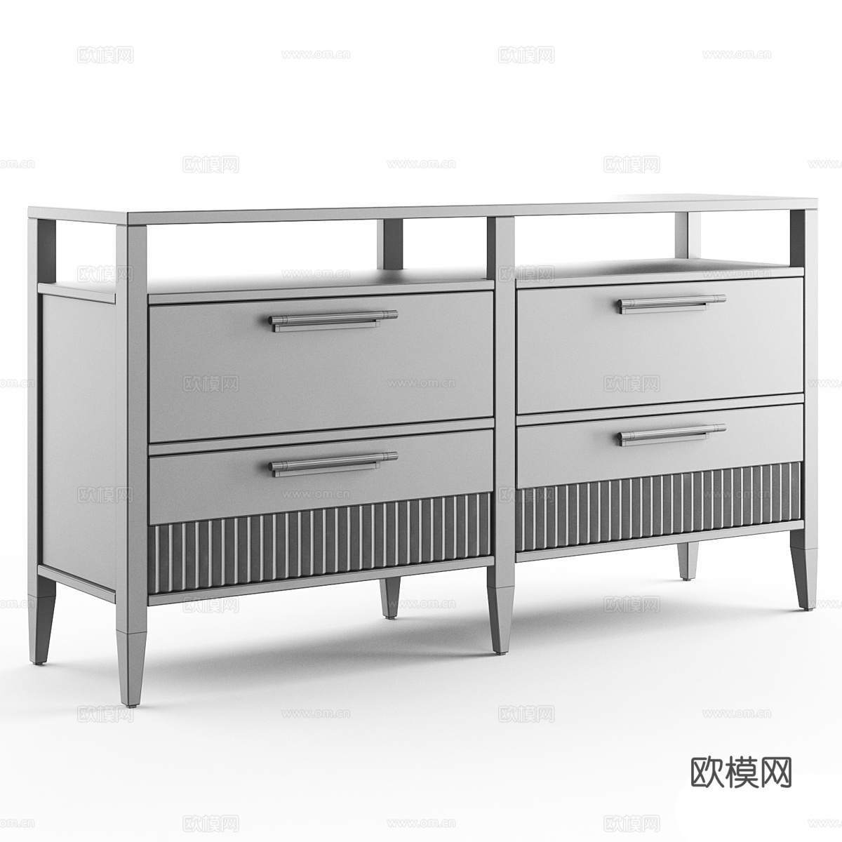 新中式轻奢餐边柜 储物柜 抽屉柜3d模型