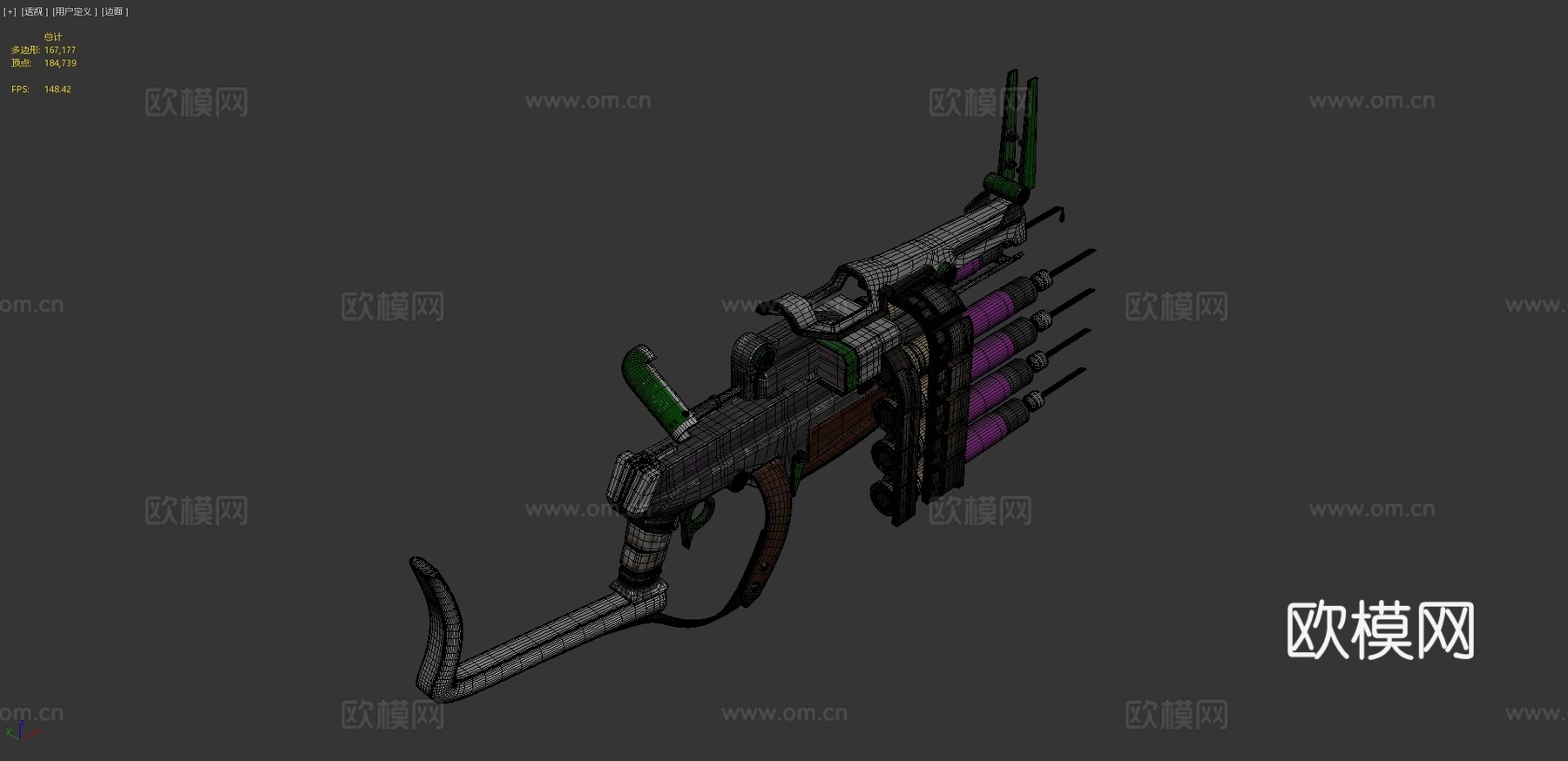 蝙蝠侠阿卡姆 - 小丑帮注射步枪3d模型