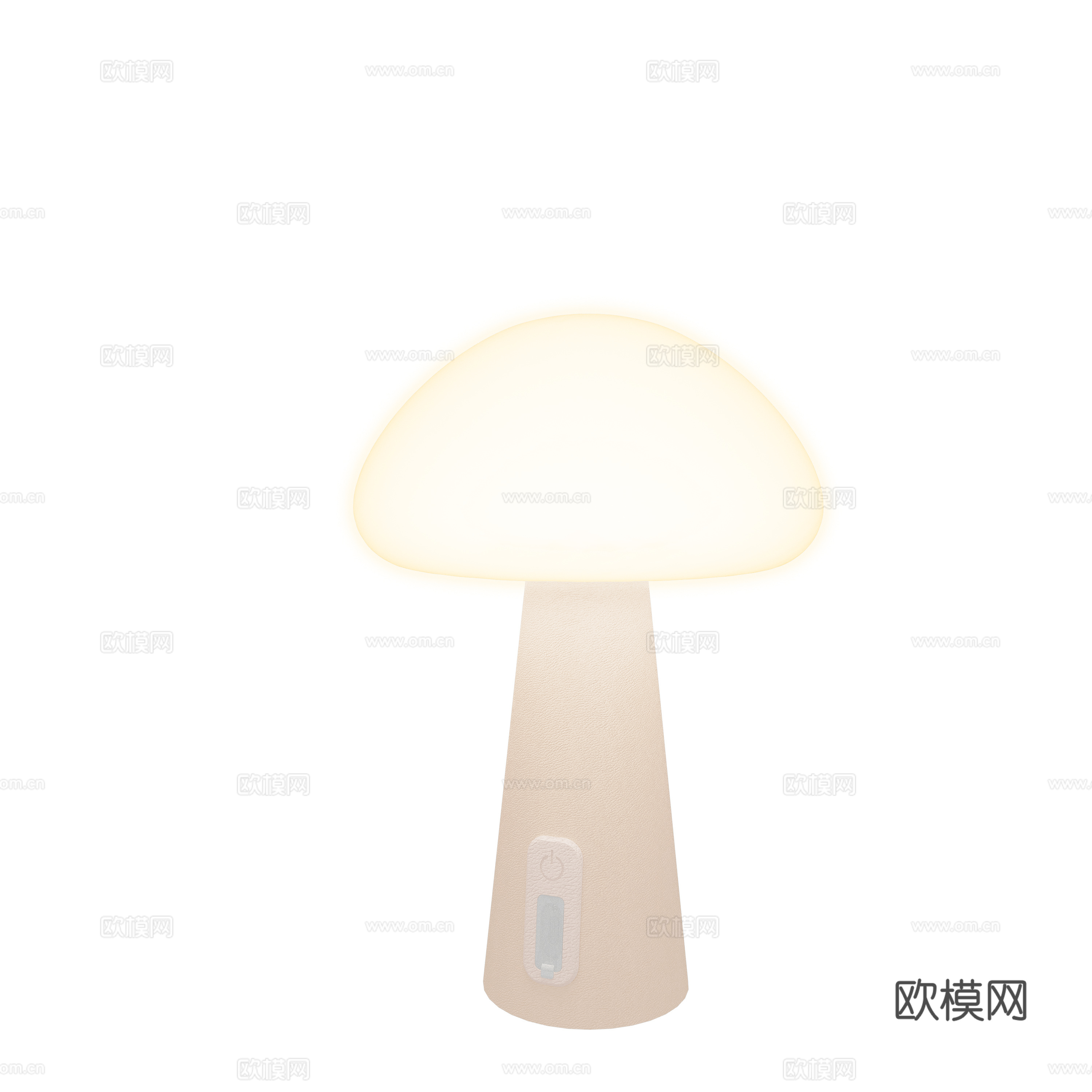 现代奶油蘑菇灯3d模型