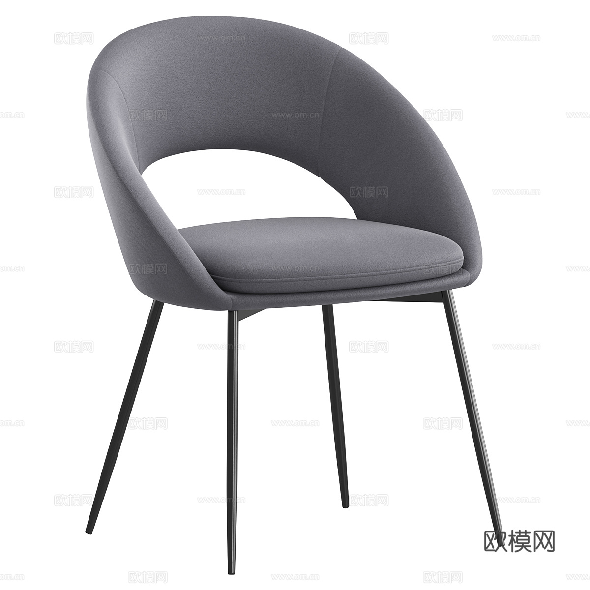 现代极简餐椅3d模型